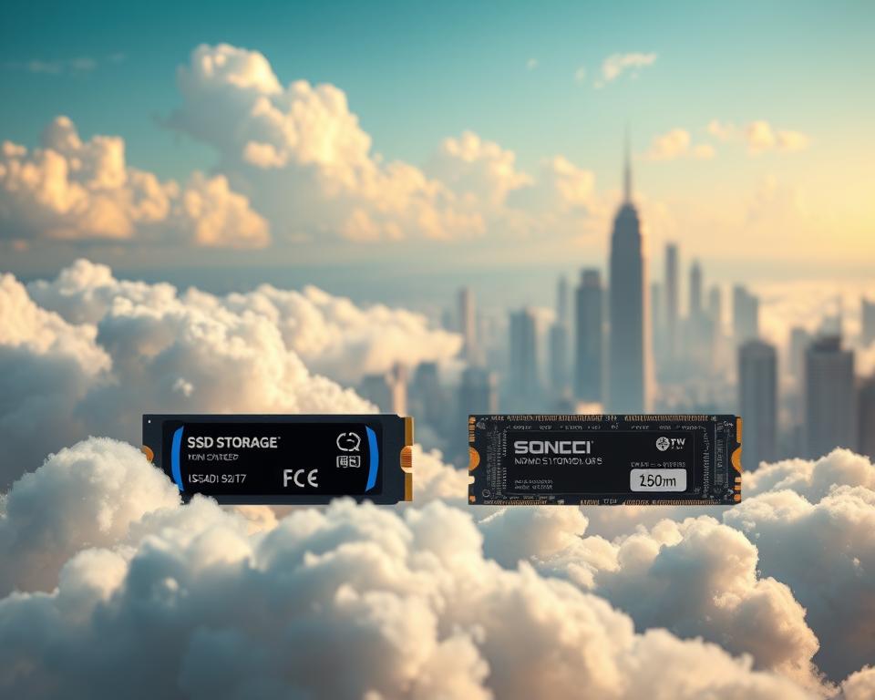 armazenamento em nuvem vs SSD/NVMe