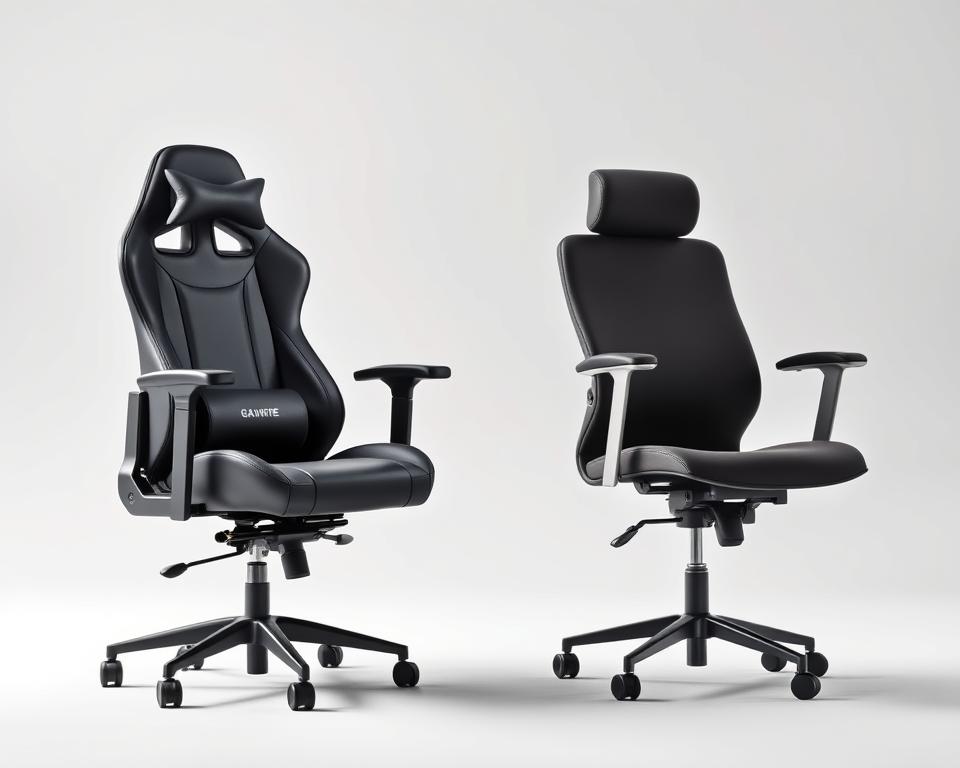 comparativo cadeiras gamer e convencionais