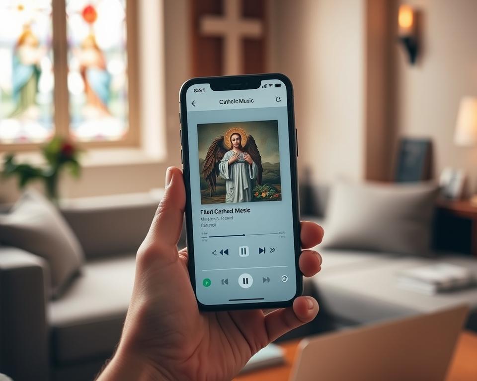 Aplicativo para ouvir música católica